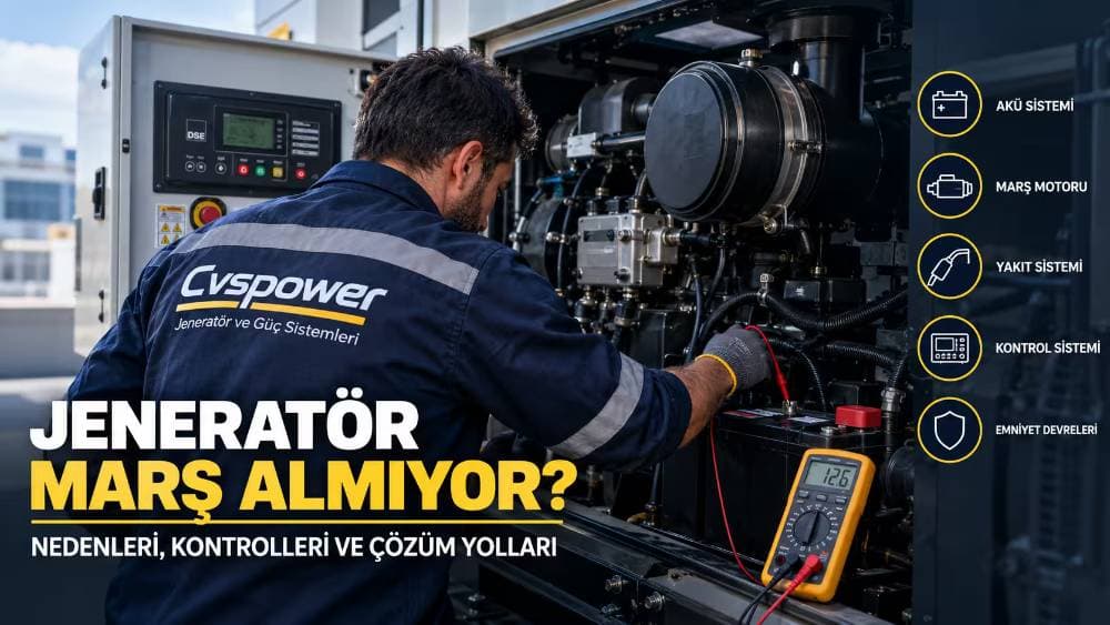 Jeneratör Marş Almıyor: Nedenleri, Kontrolleri ve Çözüm Yolları