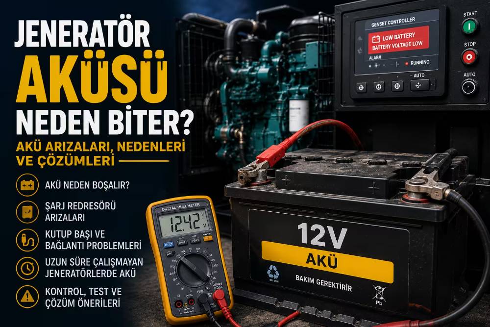 Jeneratör Aküsü Neden Biter? Akü Şarj Redresörü Kontrolü