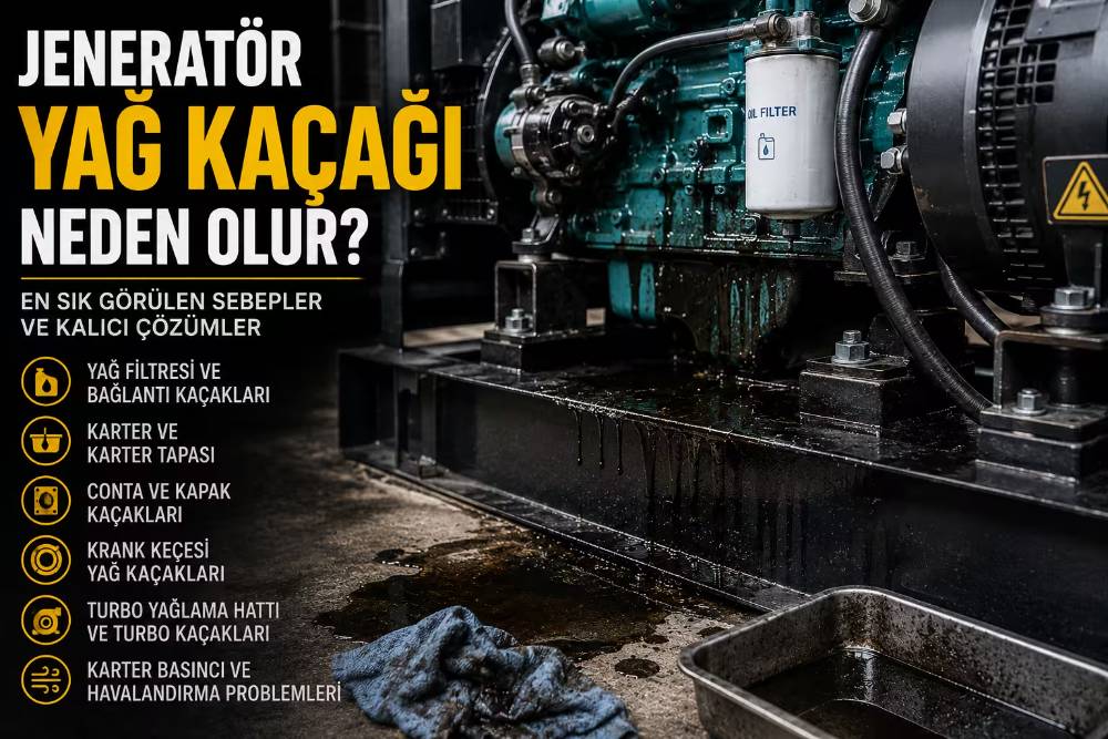 Jeneratör Yağ Kaçağı Neden Olur? En Sık Görülen Sebepler ve Kalıcı Çözümler