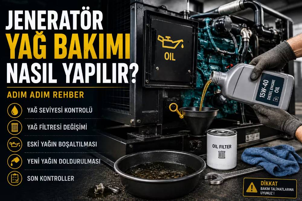 Jeneratör Yağ Bakımı Nasıl Yapılır? Adım Adım Rehber