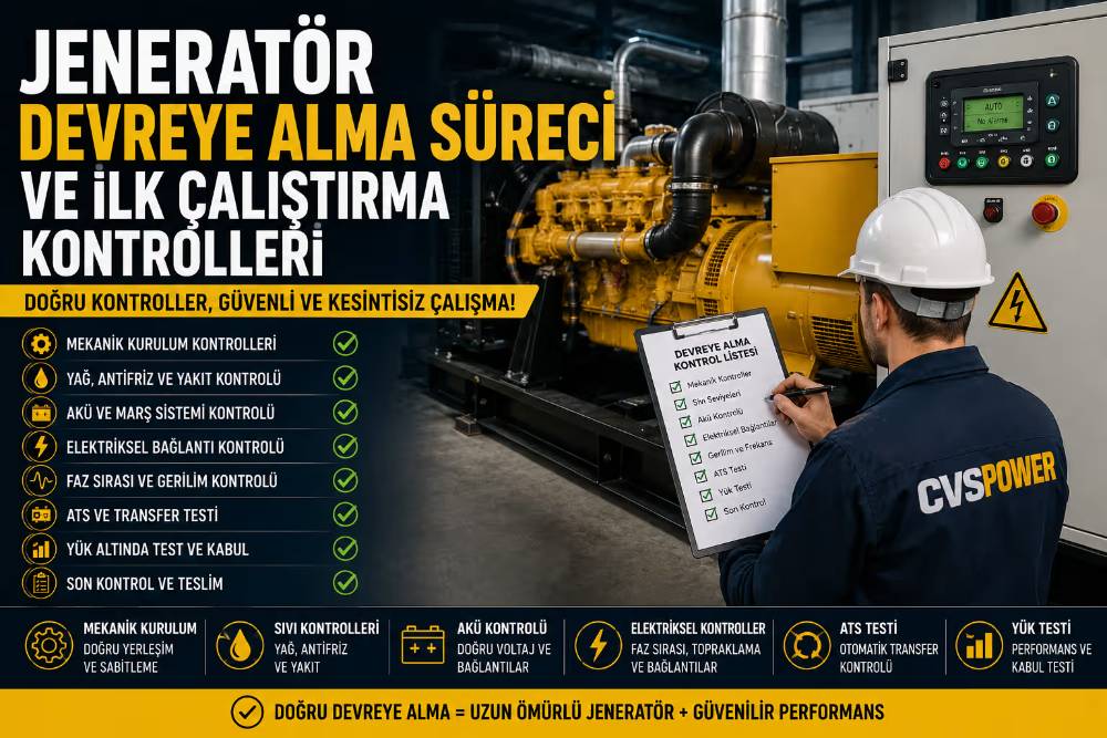 Jeneratör Devreye Alma Süreci ve İlk Çalıştırma Kontrolleri